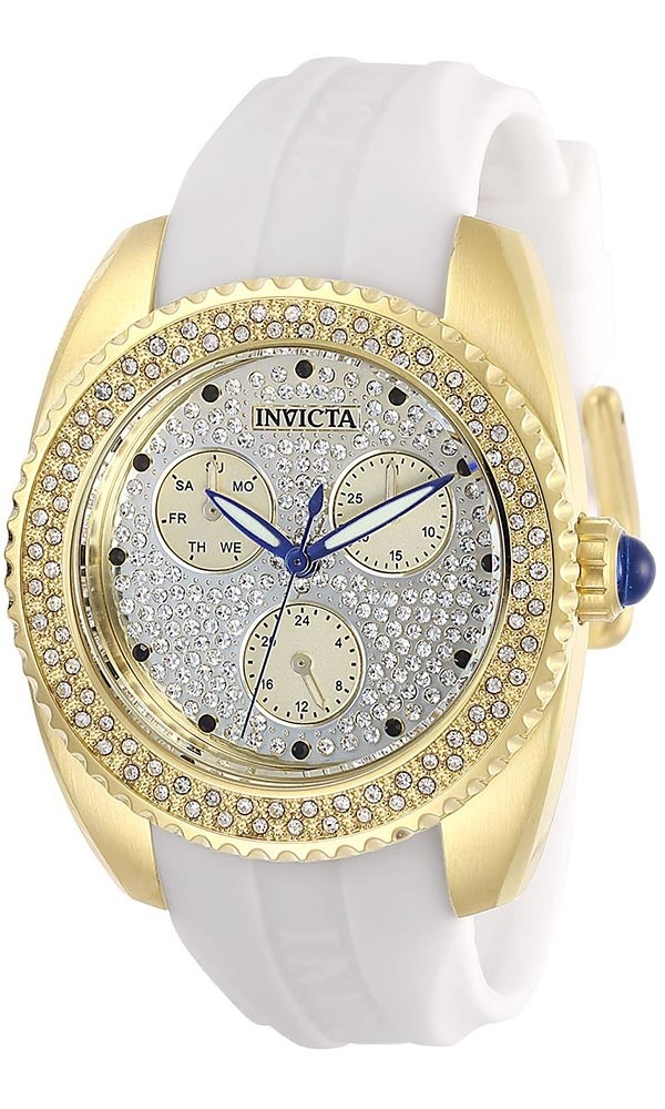Reloj De Pulso Invicta Angel Lady 38Mm Acero Gold Gold+Pav
