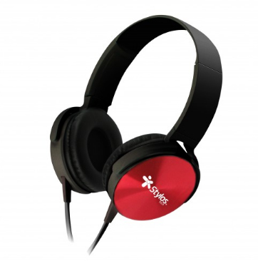 Diadema Stylos Stsdsx1B Color Negro Con Rojo Alambicos