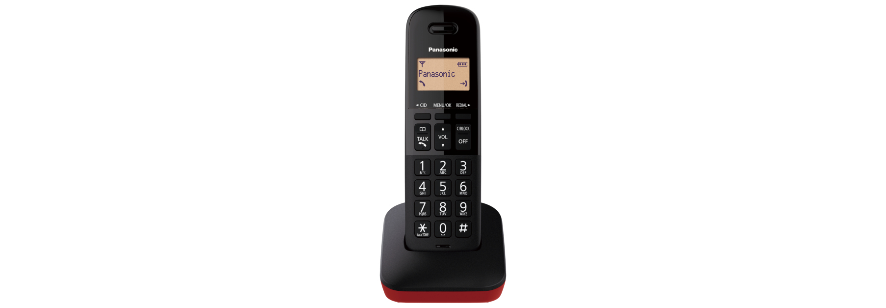 Telefono Inalambrico Panasonic P.Lcd 1.4" Moderno Rojo Kx-Tgb310Mer