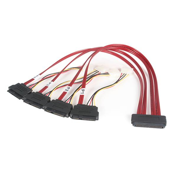 Cable 50Cm Sas Serial Sff8484 A 4X Sff8482 Molex  Startech Sas8482P50