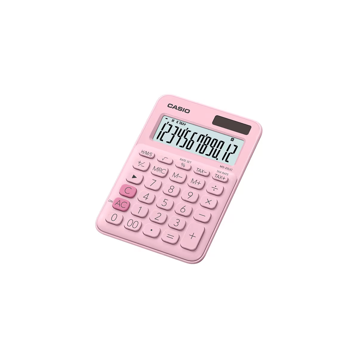 Calculadora Casio De Escritorio 12 Dígitos Color Rosa Ms-20Uc-Pk-S-Ec