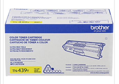 Toner Brother Tn439Y Altura Alto Rendimiento Amarillo 9000 Paginas