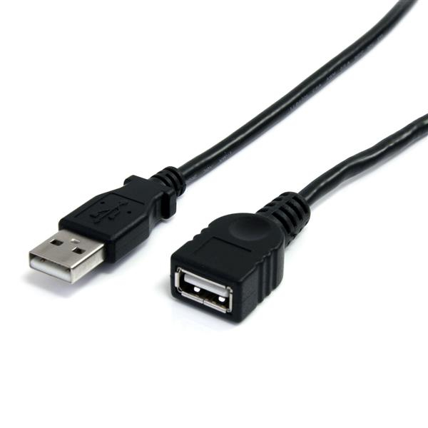 Cable 3M Extension Usb 2.0  Macho-Hembra Negro  Startech Usbextaa10Bk