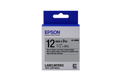 Cinta Epson Labelworks Lk-4Sbm Negro Sobre Metalico 12Mm X 9M