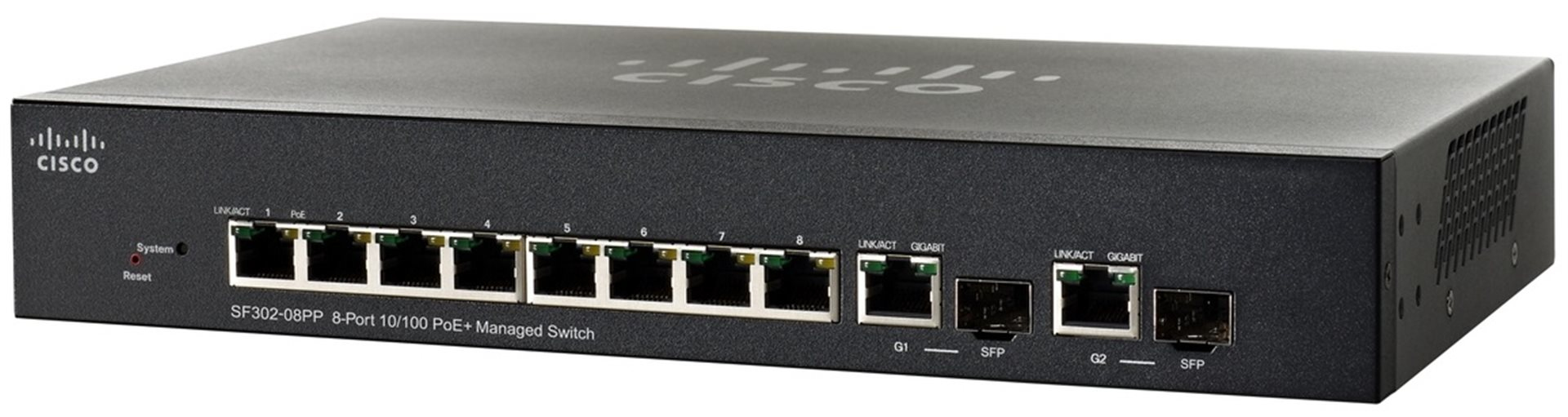 Switch Cisco Sf302-08Pp-K9-Na Fast Ethernet Poe+ 8Puertos 5.6Gbit/S