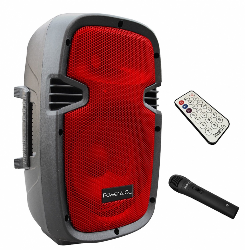 Bocina Karaoke Power-Co Con Microfono Bt/Aux Xp-8000Rd 3200 W Rojo