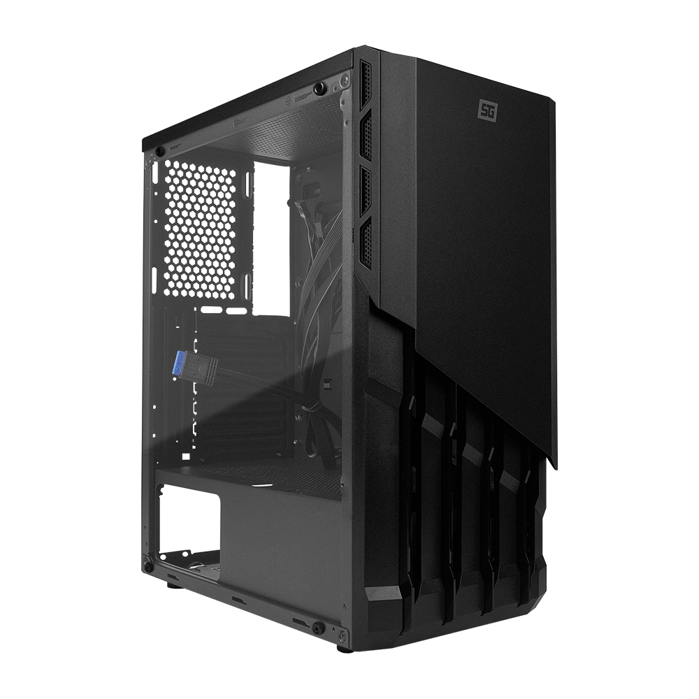 Gabinete Gamer Start The Game Csg-530 Micro-Atx Ventana De Cristal Templado Usb 3.0 S/Fte Negro