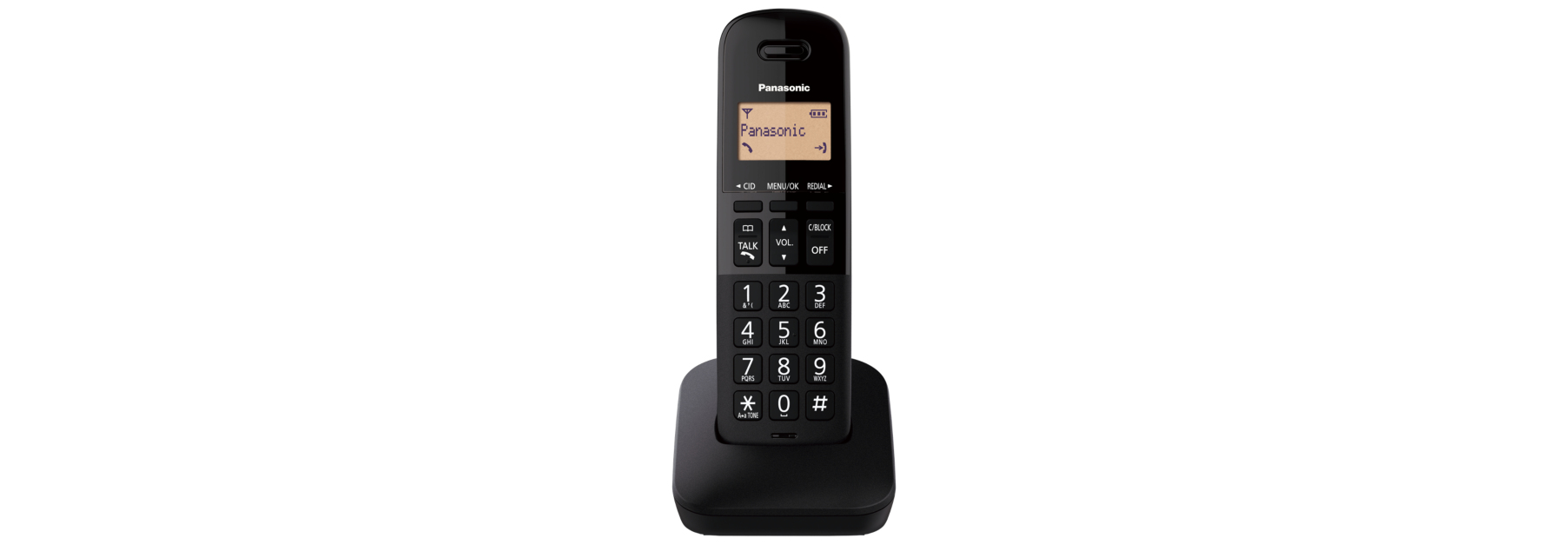 Telefono Inalambrico Panasonic P.Lcd 1.4" Moderno Negro Kx-Tgb310Meb