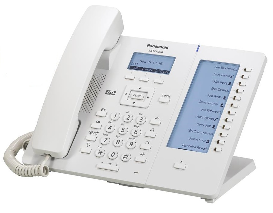 Telefono Ip Panasonic 6 Lineas 12 Teclas Kx-Hdv230X Blanco