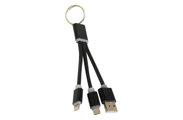 Cable Usb Ovaltech Ovcab-K001 15Cm Color Negro Usb/Micro Usb/Lightning