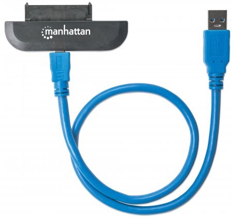 Convertidor Manhattan 130424 Sata, Macho/Macho,  Color Negro