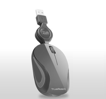Mouse True Basix Optico Alambrico Usb 1000Dpi Gris Tb-01002