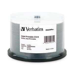 Cd-R Verbatim 52X 700Mb 80Min 50 Pzas Grabable Imprimible 94755