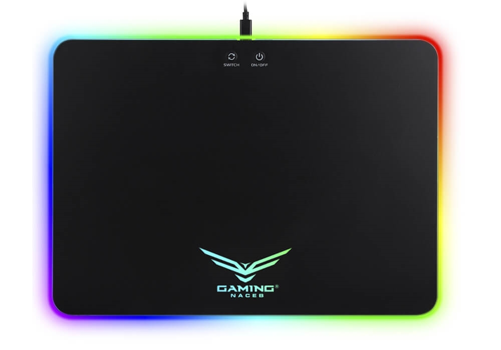 Mousepad Gamer Naceb Rgb Pvc 36X26Cm Negro Na-0927