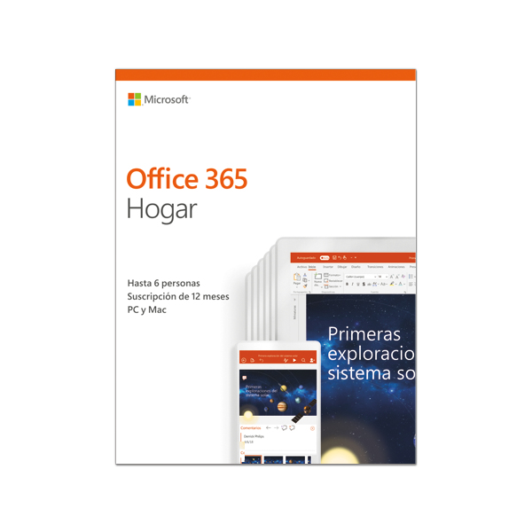 Microsoft Office 365 Hogar Win/Mac Esp 1 Año Caja 6Gq-01052
