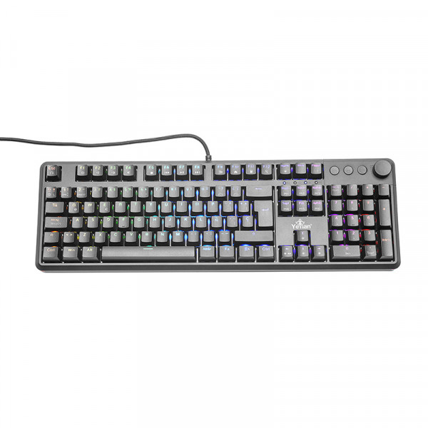 Teclado Gamer Yeyian Ytm-28208B Asward S3000 Mecanico Switch Azul Rgb