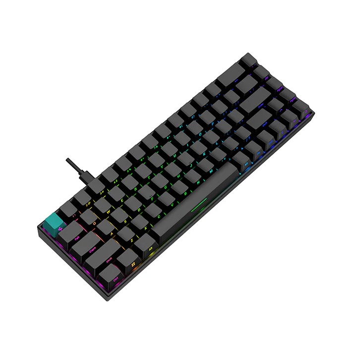 Teclado Mecánico Deepcool Kg722 65% Rgb Switch Red Alámbrico Usb-C 1.8Mts Negro R-Kg722-Bk0An4A-G