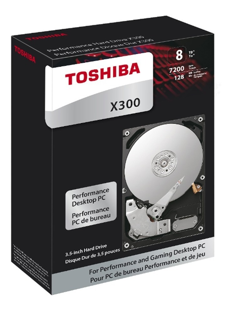 Disco Duro Interno Toshiba X300 3.5" 8Tb Sata 7200Rpm 6Gb Hdwe180Xzsta