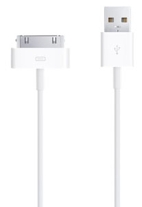 Cable Usb A 30-Pin Macho Blanco Para Ipod/Iphone/Ipad Apple Ma591E/C