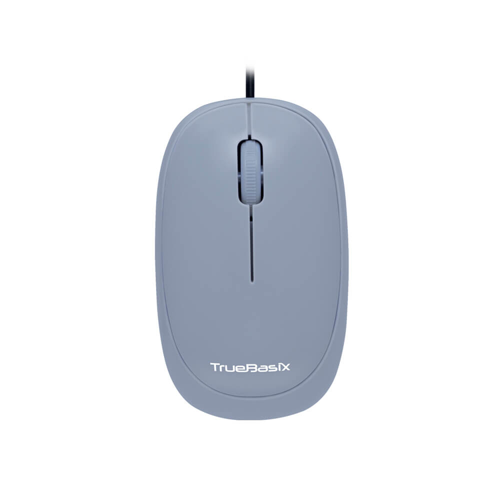 Mouse Alambrico Gris True Basix Tb-924771 Gris 4 Botones 1000 Dpi