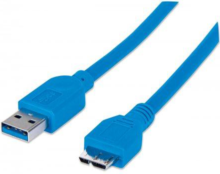 Cable Usb 3.0 A Micro B Manhattan 2Mts Azul 325424
