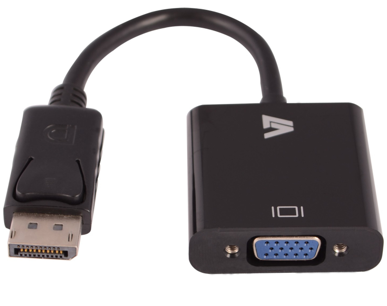 Adaptador V7 Displayport Macho A Vga Hembra Negro Cbldpvga-1N