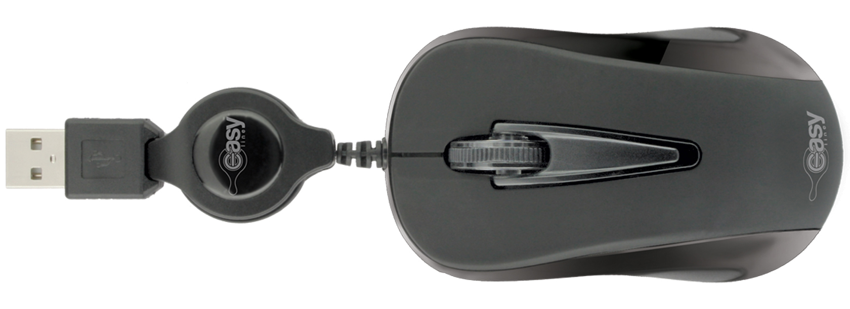 Mini Mouse Easy Line El-993346 Optico Retractil Negro