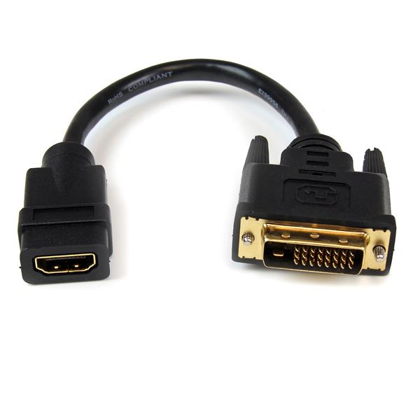 Cable Video 20Cm Hdmi Hembra A Dvi-D Macho Startech Hddvifm8In