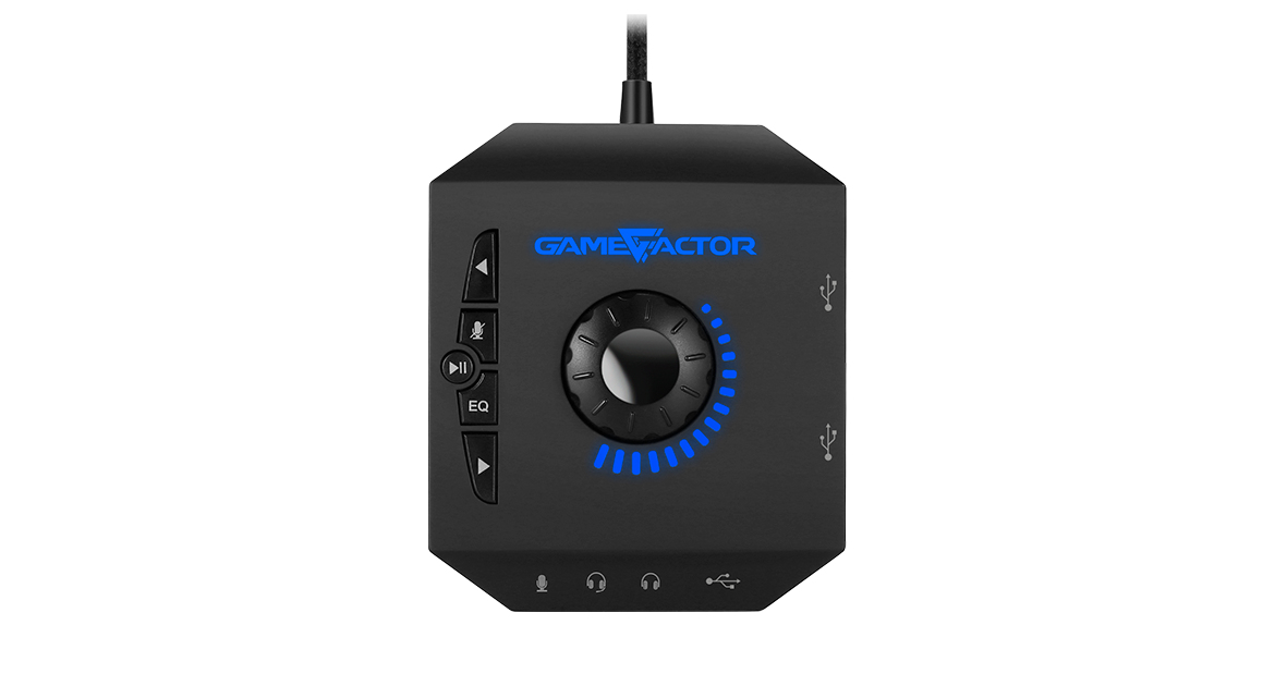 Diadema Game Factor Hsg601, Microfono Removible, Usb, Negro