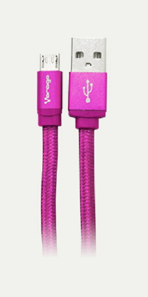 Cable Usb Vorago Cab-113 Rosa Usb 2 A Micro Usb 1.0 Metros Bolsa