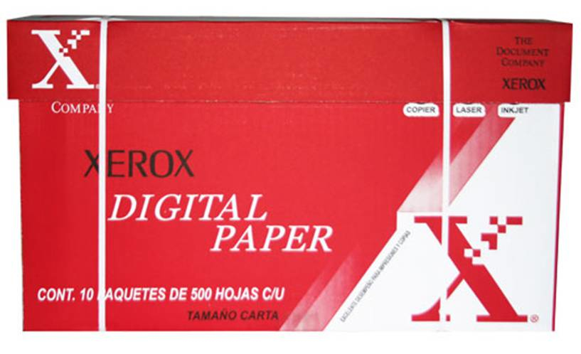 Papel Bond Xerox Ecologico Carta 75G/M2 Caja 10Paq 500 Hojas 003M02010