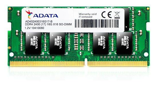 Memoria Ram Sodimm Adata 4Gb Ddr4 2400Mhz Ad4S2400J4G17-S