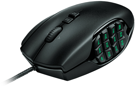 Mouse Gamer Logitech G600 Optico 20 Botones Mmo Negro (910-003879)
