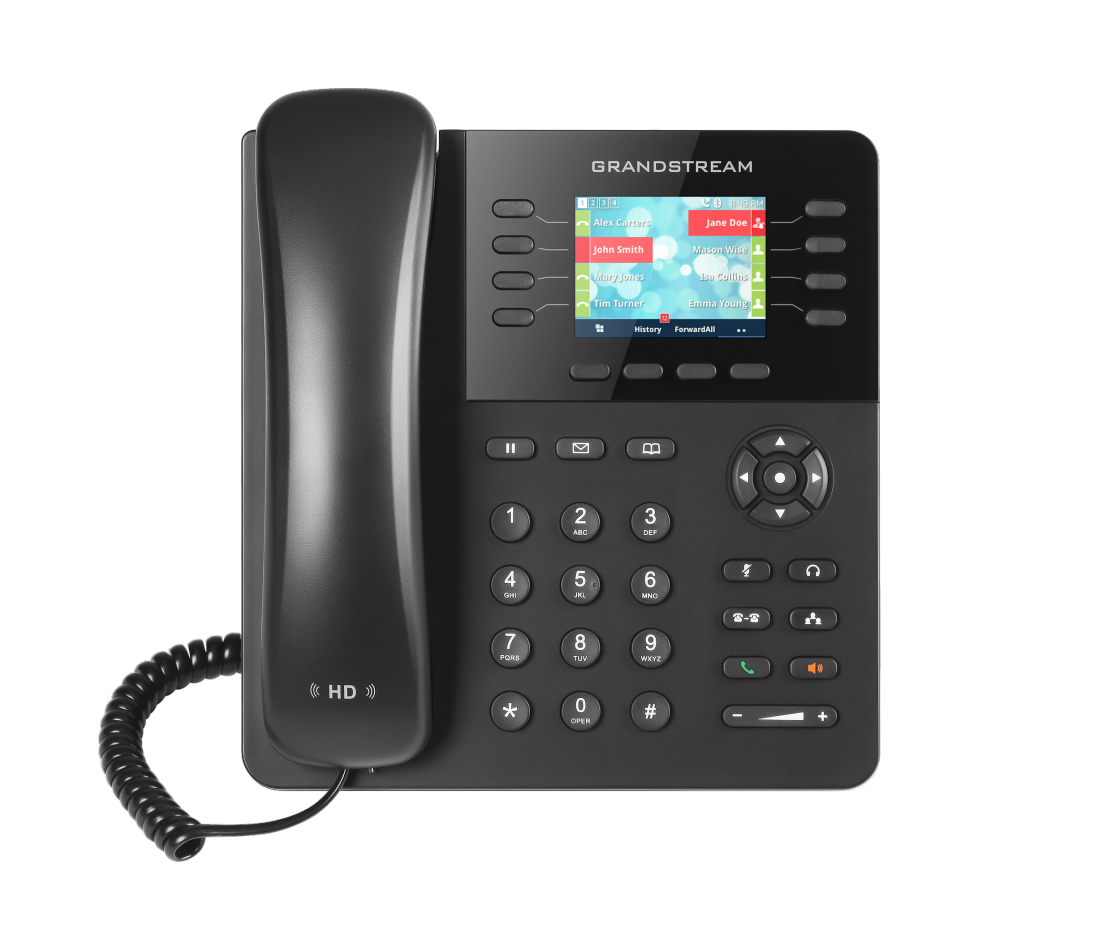 Telefono Ip Grandstream Con Pantalla 2.8" Gxp2135 8 Lineas Altavoz