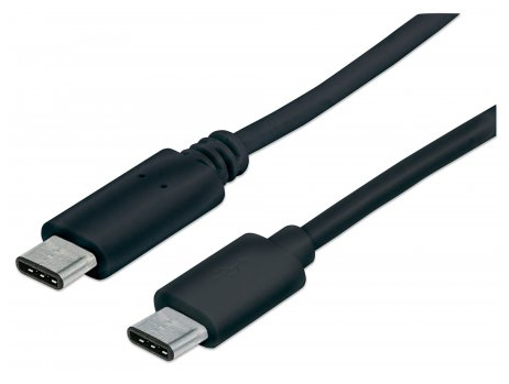 Cable Usb Manhattan Usb 3.0 Macho 1 Metro Negro 353342