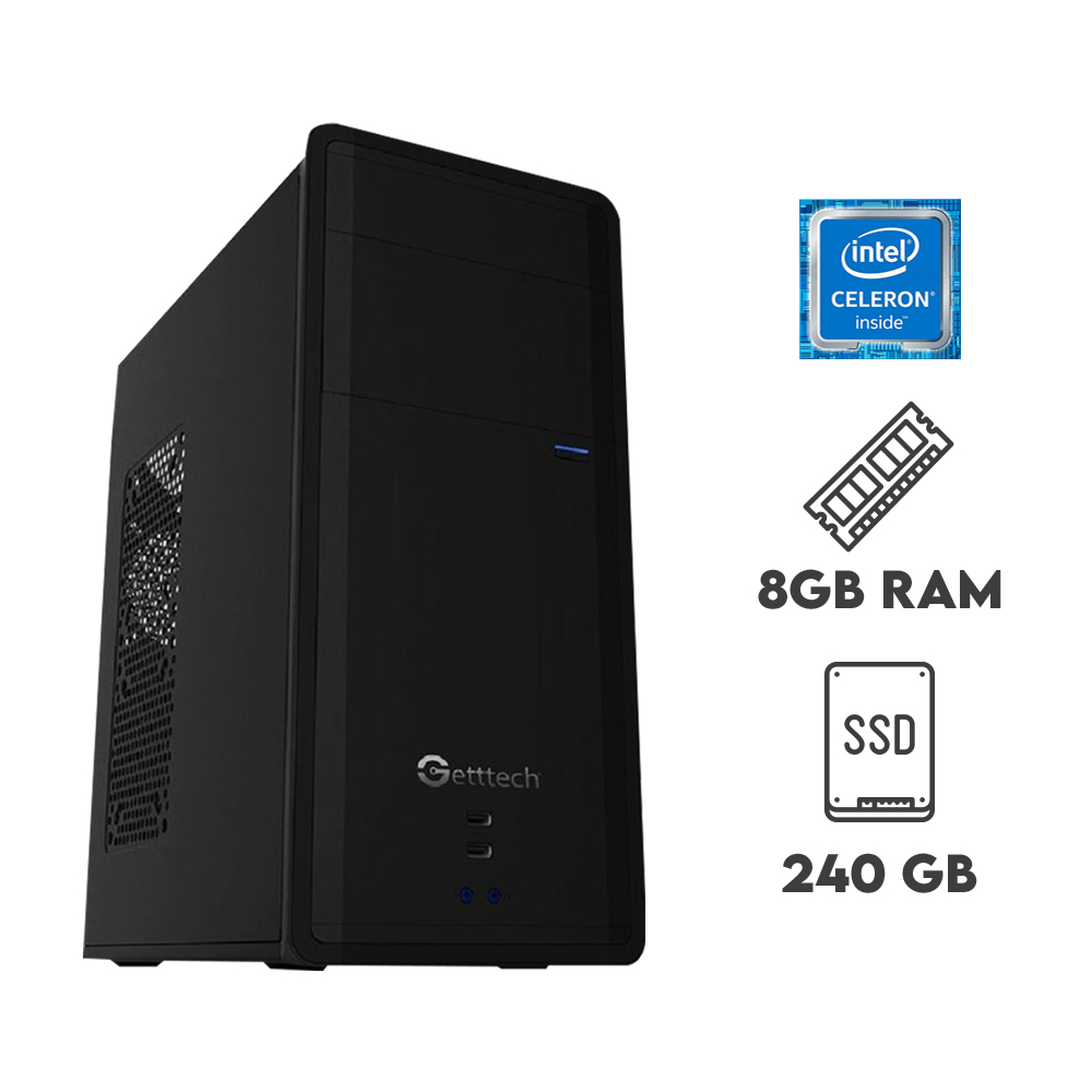 Computadora De Escritorio Intel Celeron J3060Nh 8Gb Ram Ssd 240Gb
