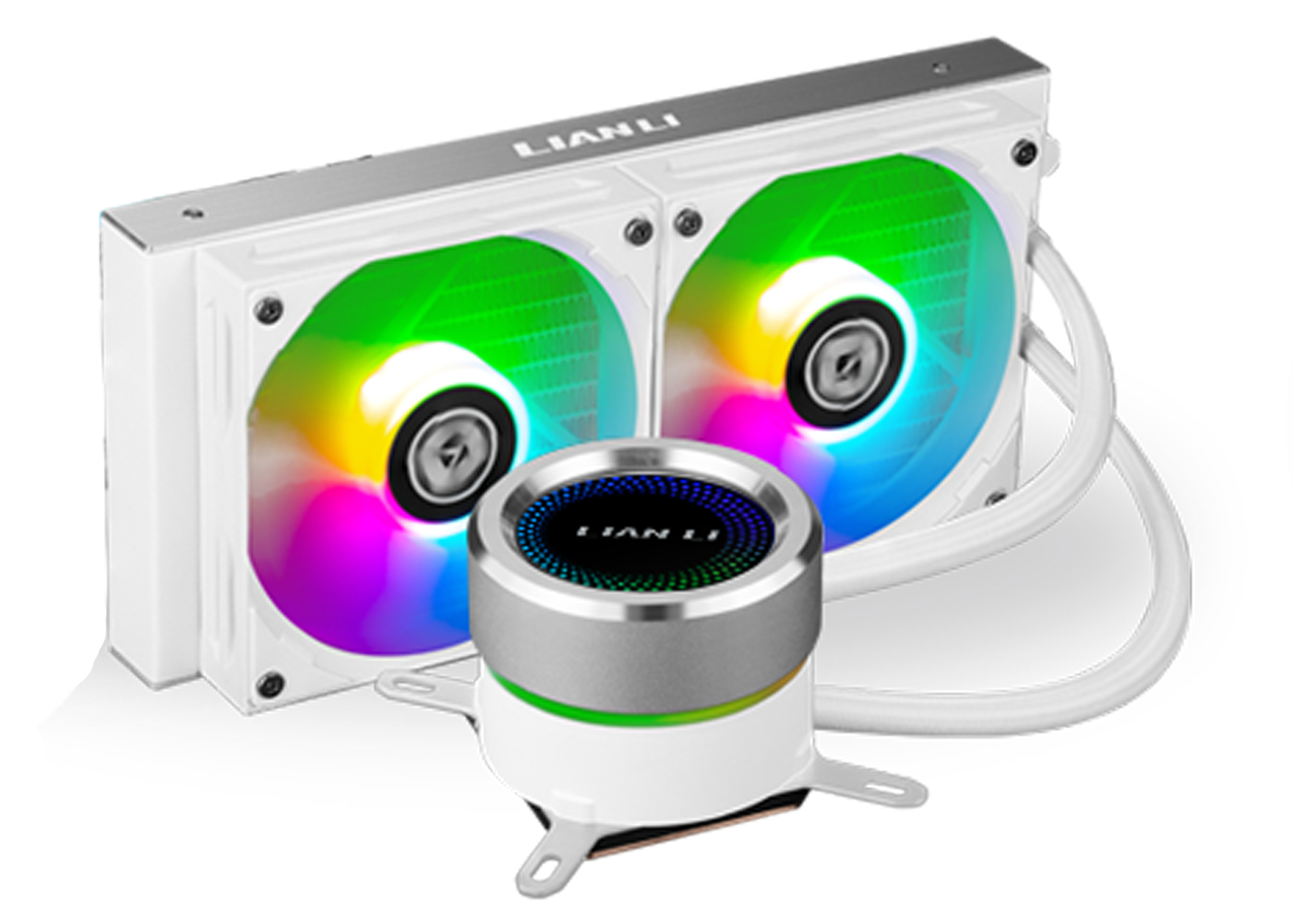 Enfriamiento Liquido Lian Li Galahad 240 Rgb Para Intel Y Amd Blanco