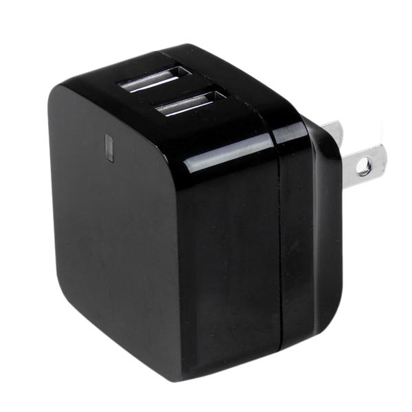 Cargador De Pared Startech.Com Usb 2 Puertos 1A / 2.4A Negro Usb2Pacbk