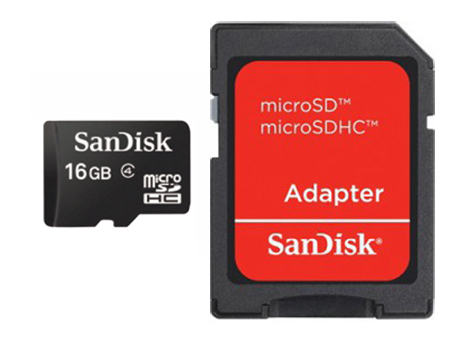 Memoria Microsd Sandisk 16Gb C/Adaptador (Sdsdqm-016G-B35A)