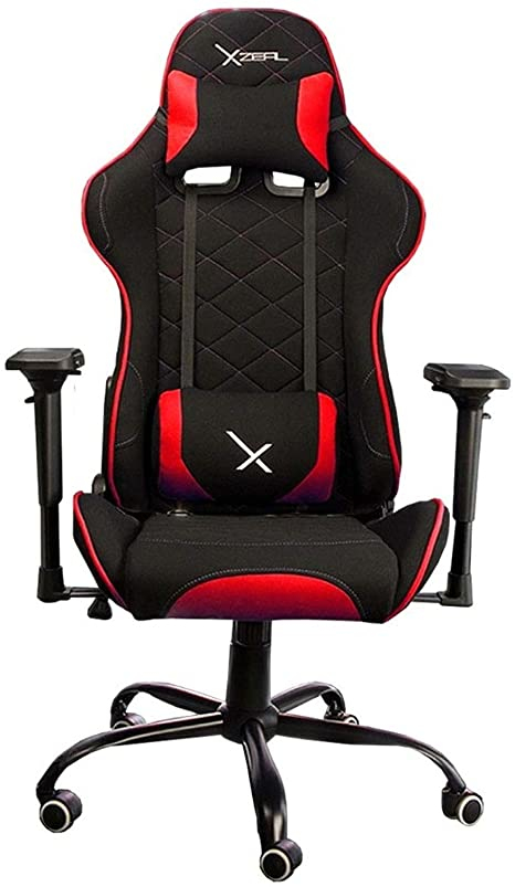 Silla Gamer Xzeal Xz25 Negro/Rojo Hasta 150Kg Textil Xzsxz25R