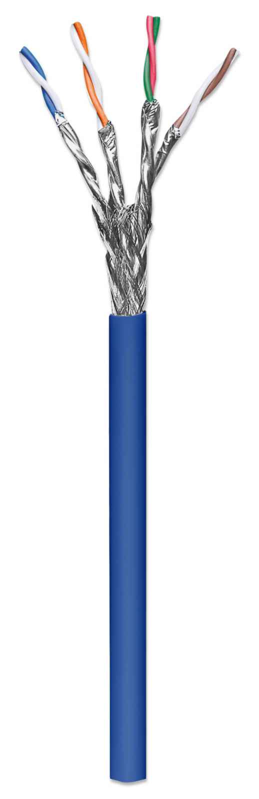 Bobina Cable De Red Intellinet Cat 6A Sftp 305M Solida Azul 705042
