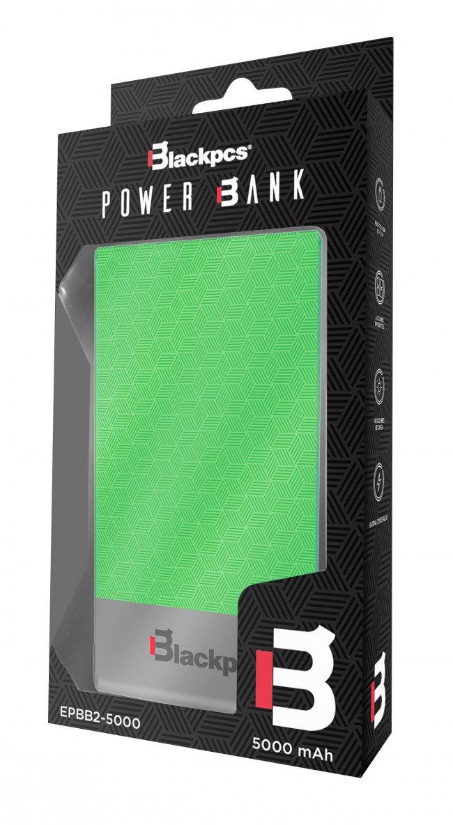 Power Bank Blackpcs Colors 5000 Mah Verde (Epbgr2-5000)