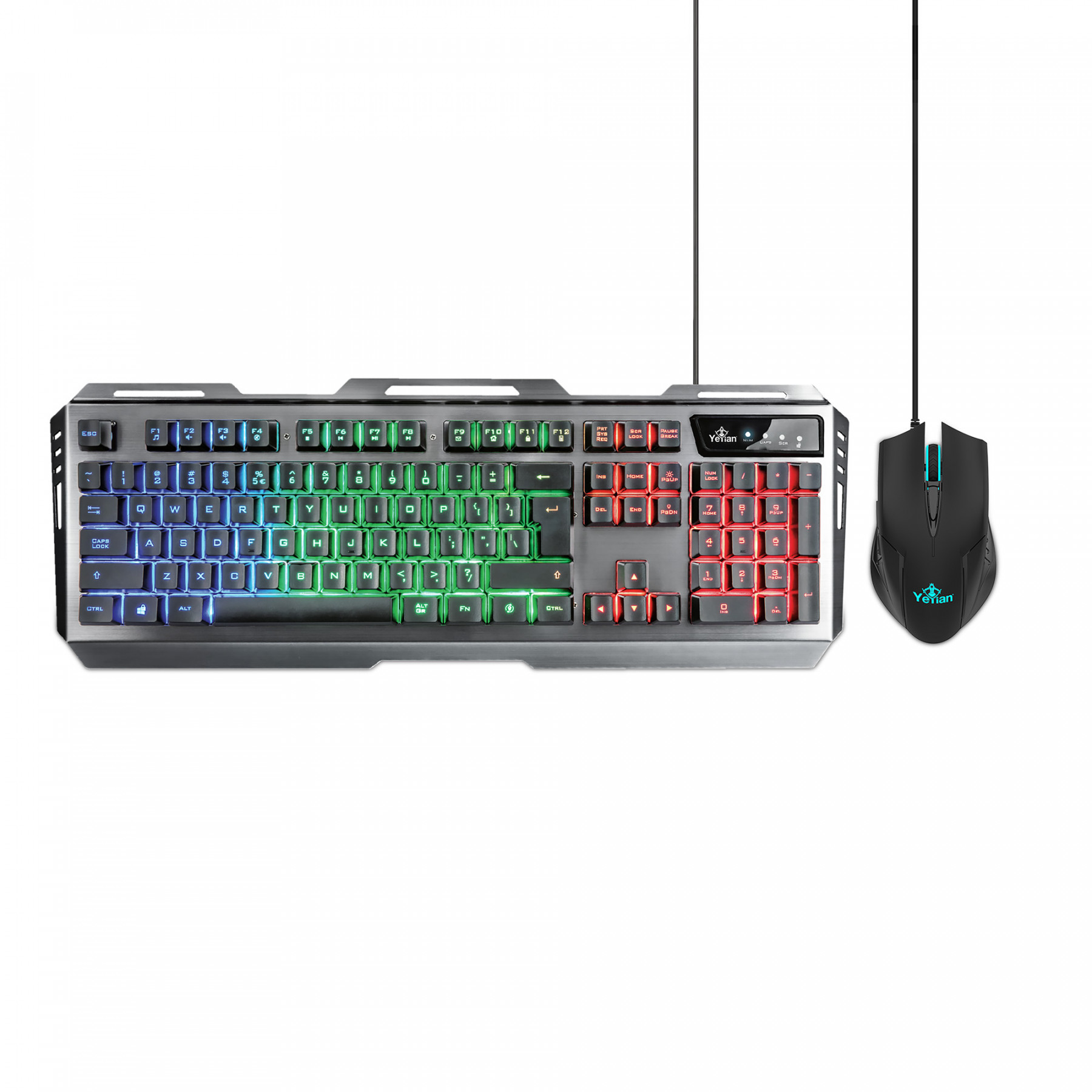 Kit Teclado Y Mouse Yeyian Gaming Led Ykp-20706 Phoenix 3000 Usb
