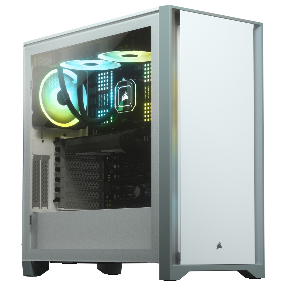 Gabinete Corsair Icue 4000D White Tg Atx Cc-9011199-Ww