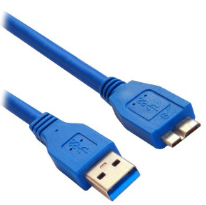 Cable Usb A Brobotix 364109 Tipo A Micro B V3.0 90 Cm Color Azul