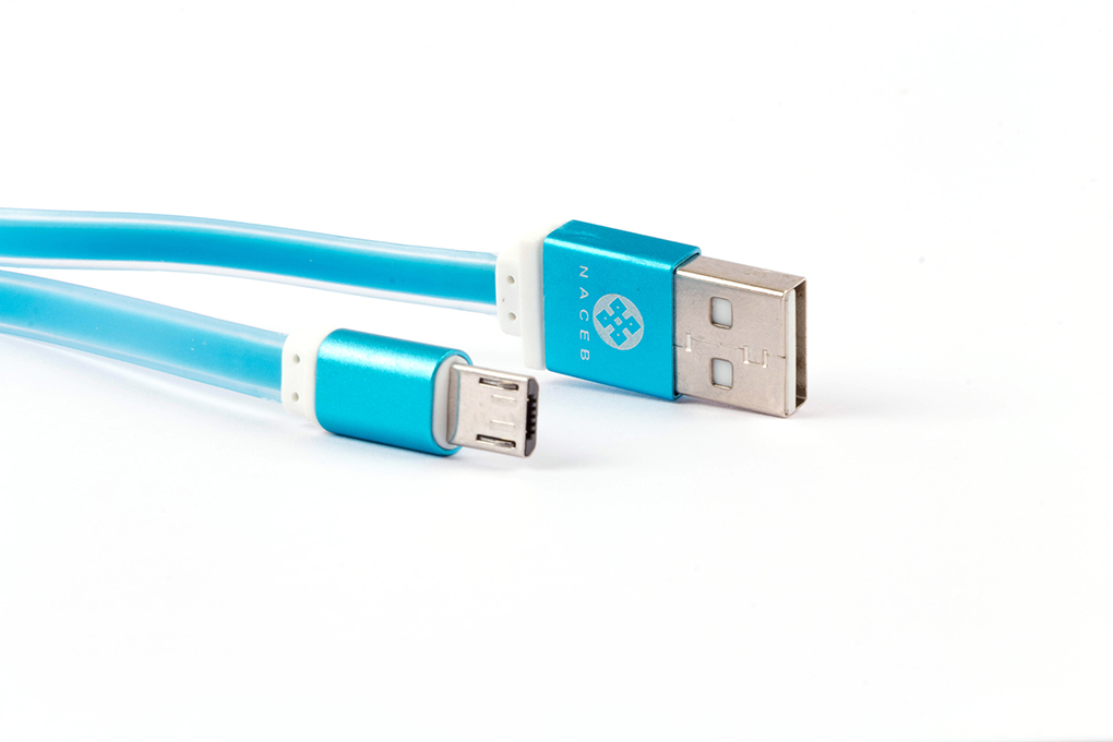 Cable Micro Usb Naceb Technology Micro Usb/Usb 1M Color Azul