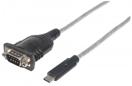Cable Adaptador Manhattan Usb-C A Serial Db9 Rs232 45Cm 151283