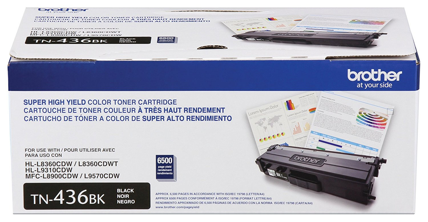 Toner Brother Tn436Bk 6500 Paginas Negro