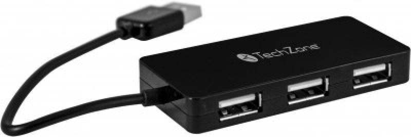 Hub Usb Techzone Tz17Hub02 Usb Color Negro De 4 Puertos