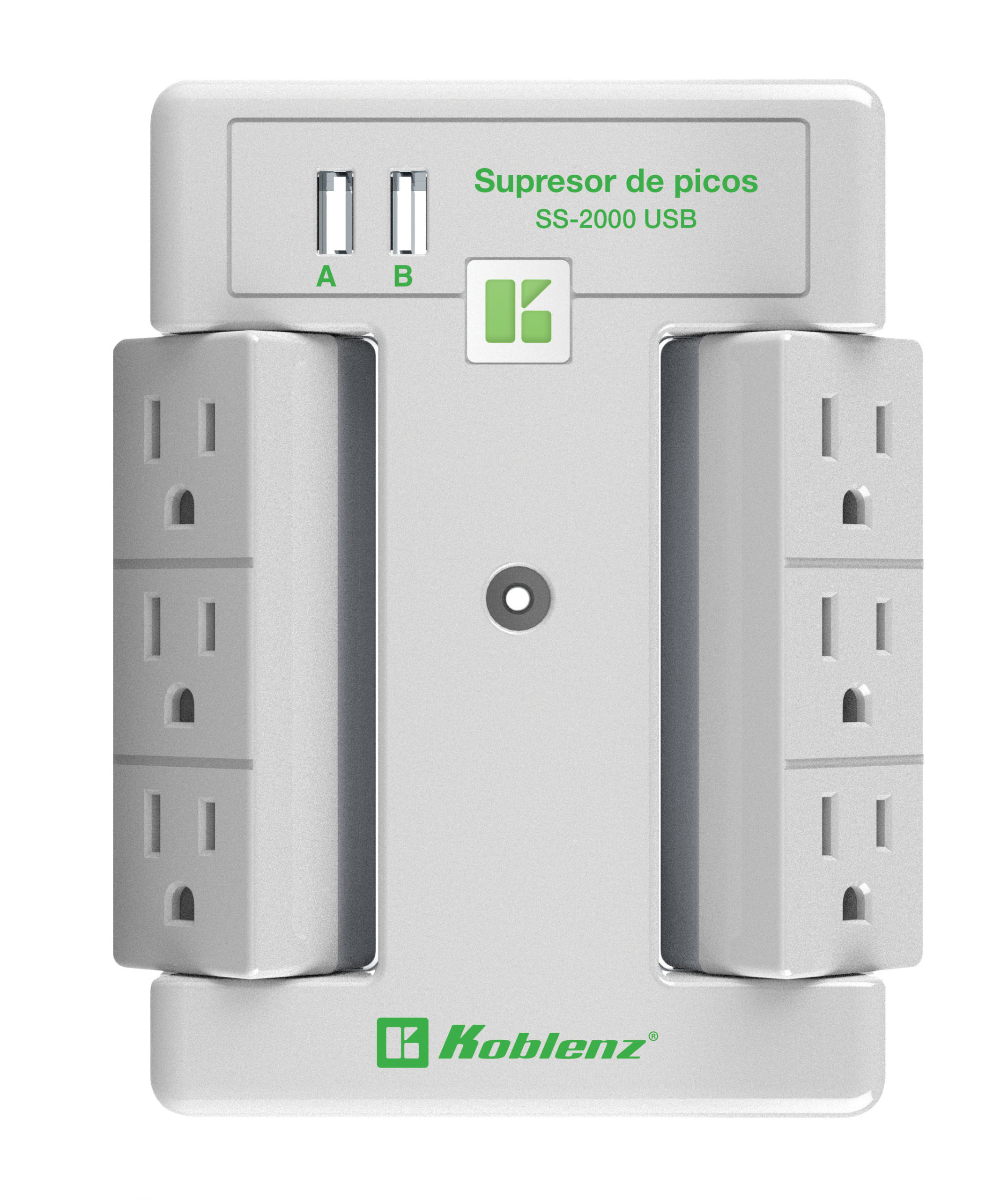 Supresor De Picos Koblenz 6 Contactos Gira 2X Usb (00-5348-00-8)